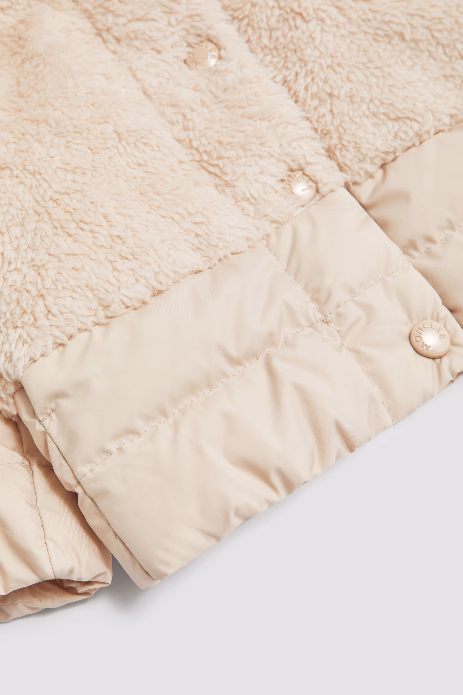 Jerima Hooded Teddy Down Jacket Girl Light Beige Moncler 5